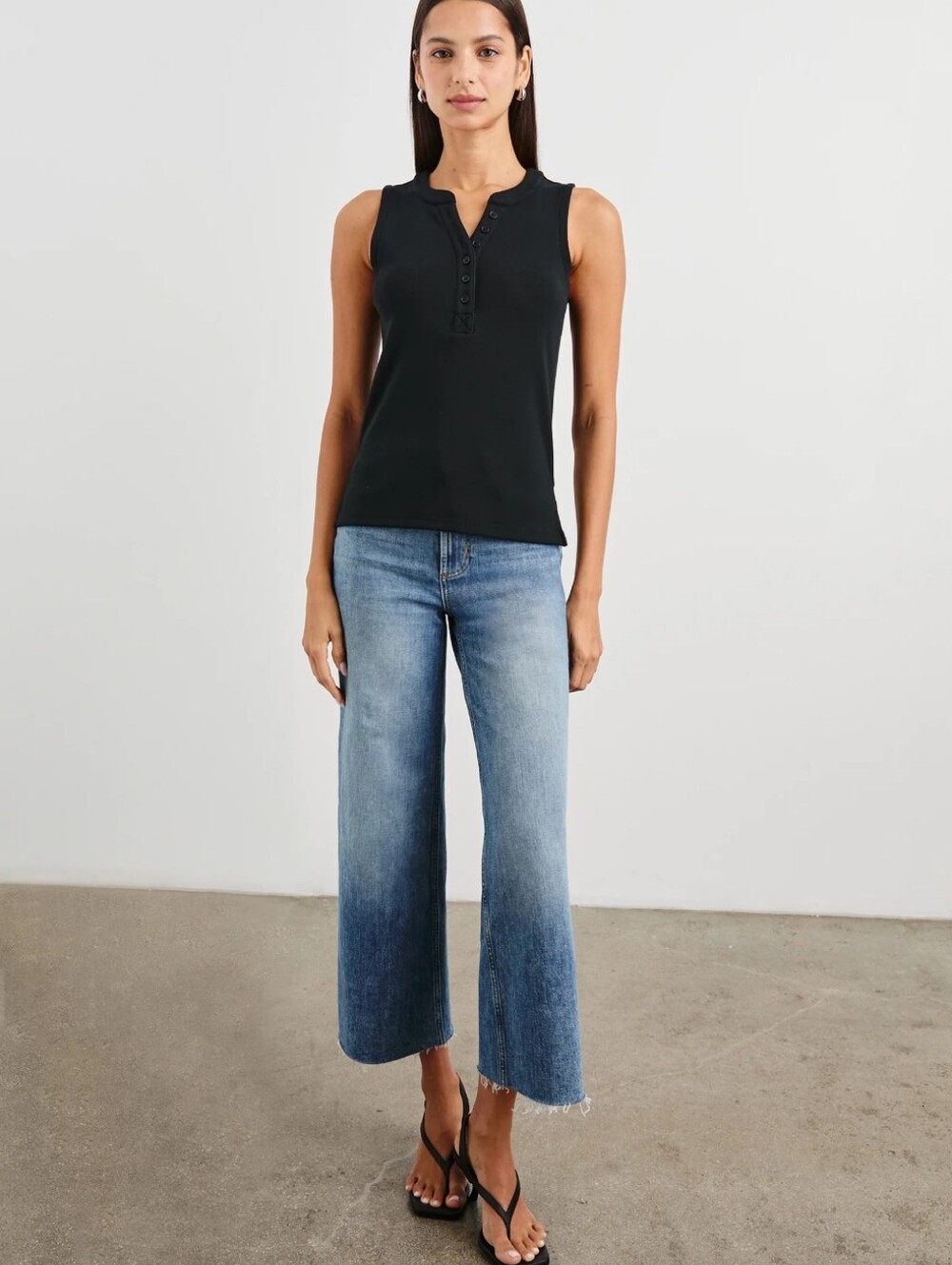 Rails Mayla Black Ribbed Tank - Picture 4 of 9